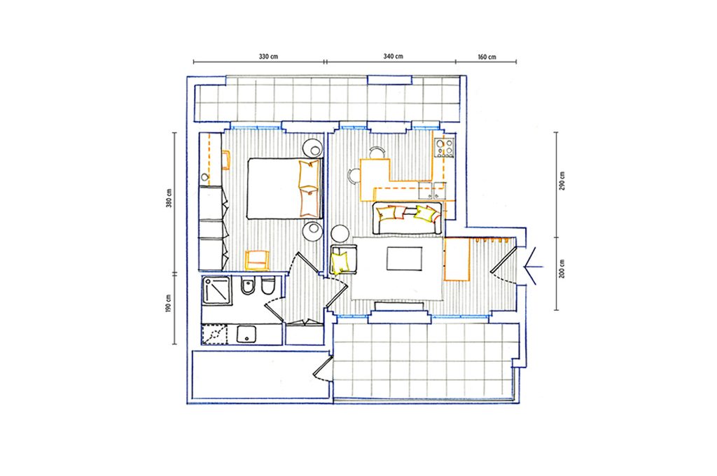 40 mq organizzati su misura casafacile for Progetto casa 40 mq