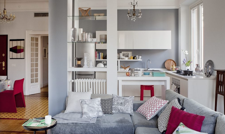 Open space: come dividere cucina e soggiorno