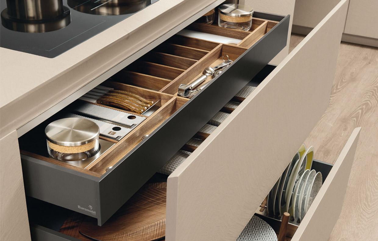 Orion Contenitore Porta Spezie Per Cucina Grigio – Organizer Da Pensile Per Buste Di Erbe E Aromi