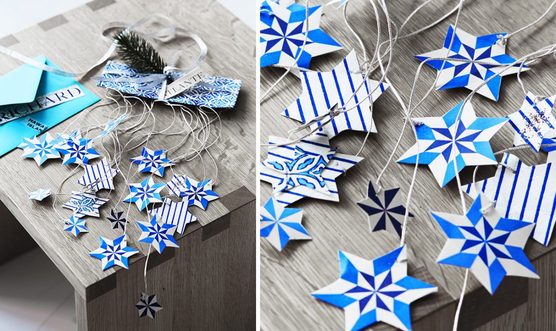 Origami Stella Di Natale Facile.Decorazioni Di Natale Stelle Blu Origami Casafacile