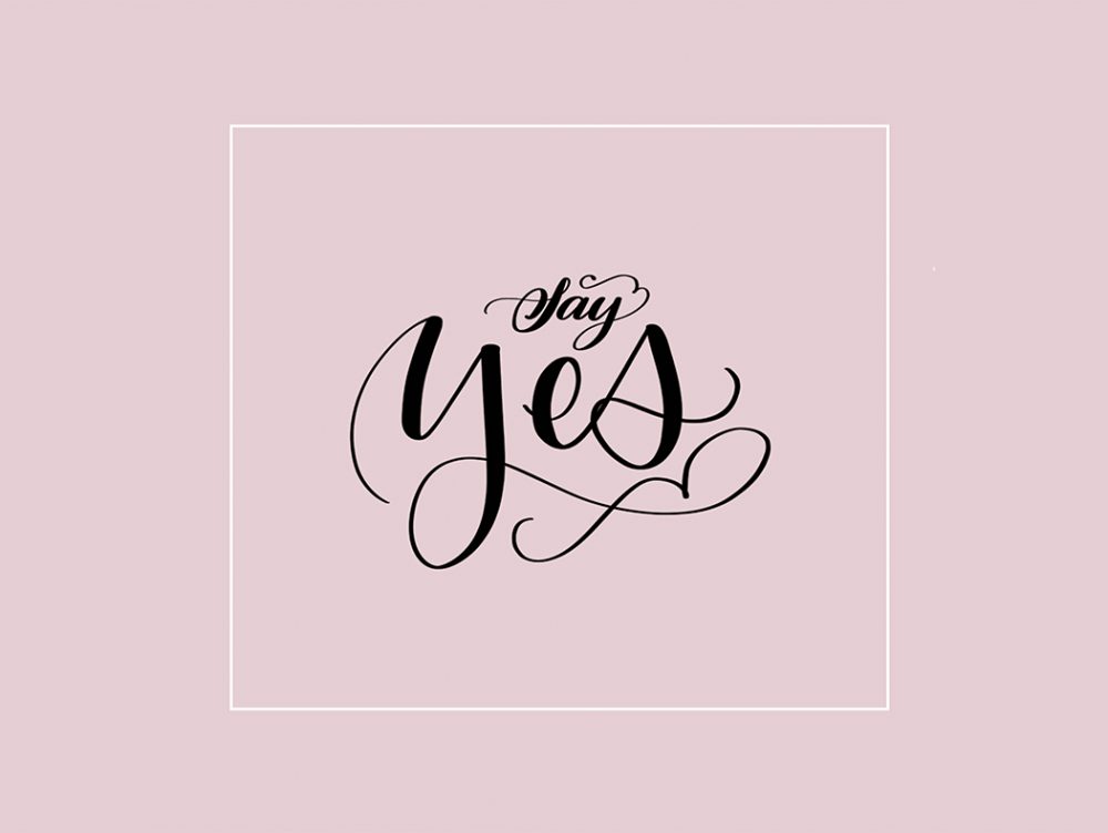 Scarica la scritta 'Say Yes'