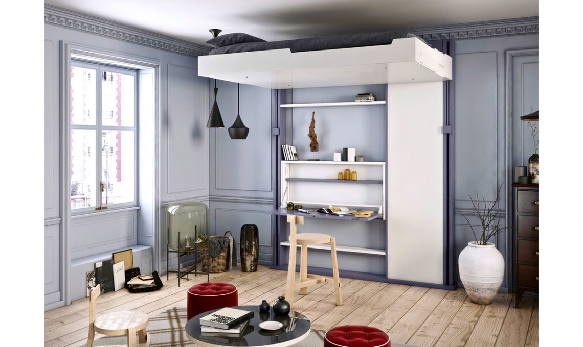 Letti A Scomparsa Con Divano E Libreria Incorporati