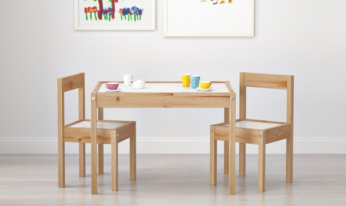 blu per casa asilo e scuola GOTOTOP Set di tavolo e sedia per bambini e bambine superficie liscia set da scrivania da studio con sedia moderna 