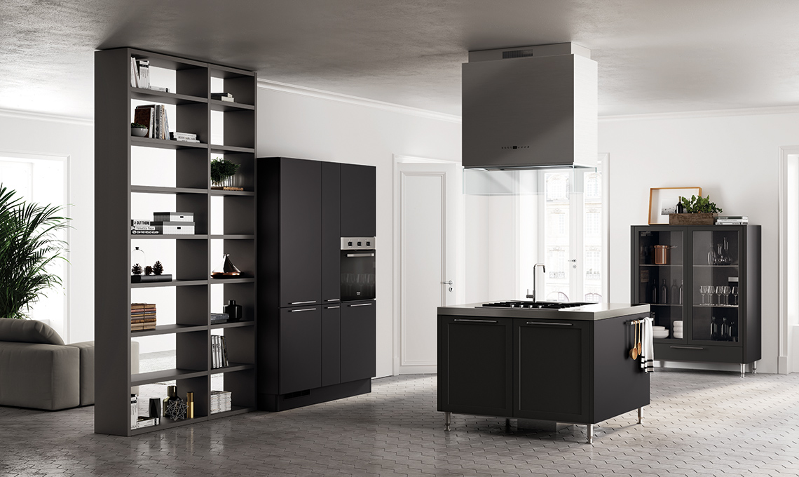 cucina nera scavolini