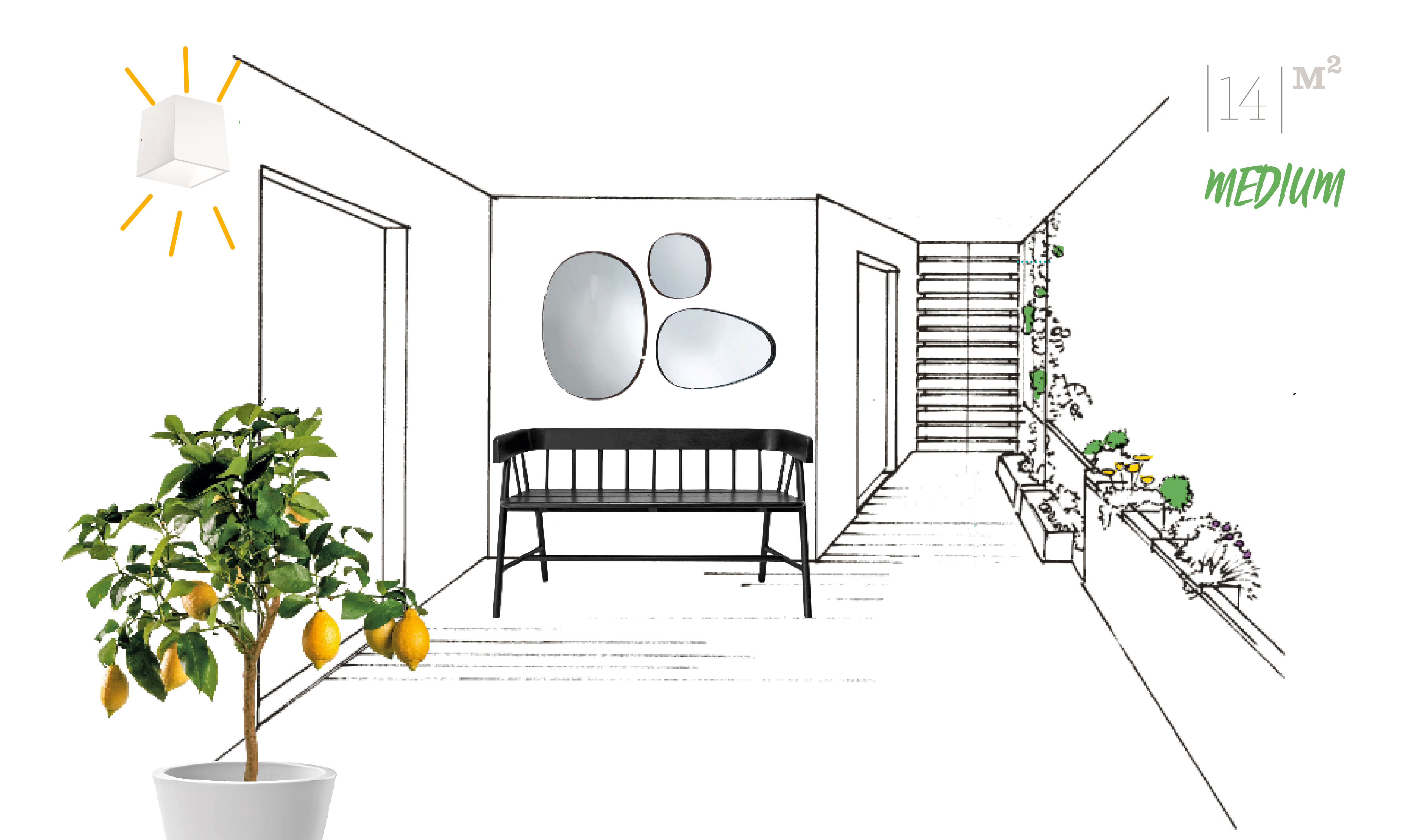 arredi terrazzo medie dimensioni