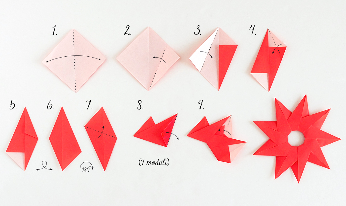 Segnaposto Natalizi Origami.Natale Decorare La Casa Con Le Stelle Origami Casafacile