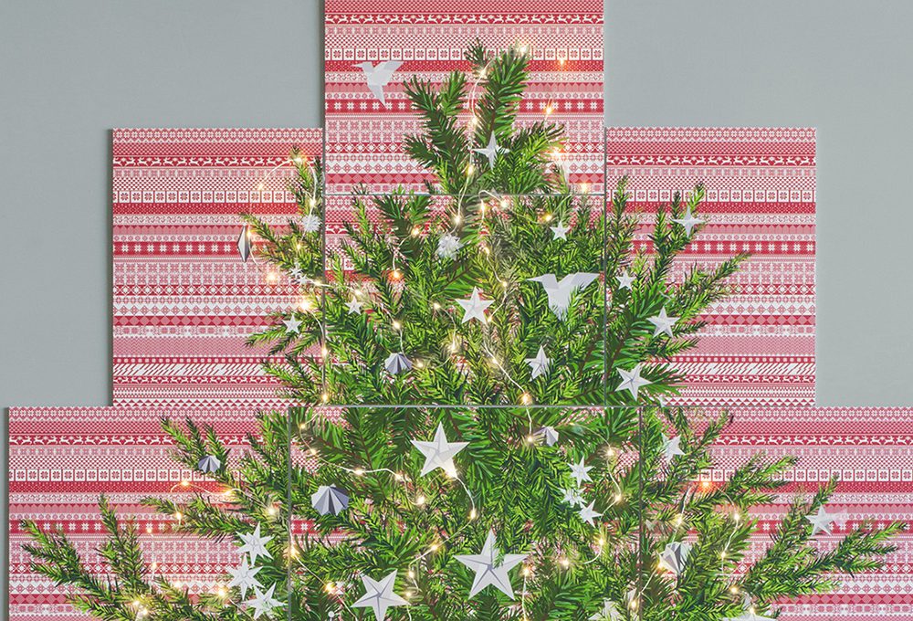 Decorare una parete con l’albero di Natale ispirato alle isole Faroe