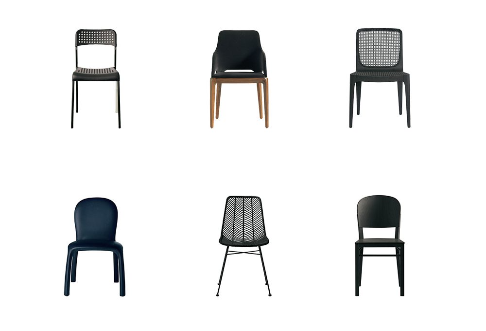 9 sedie nere adatte ad ogni stanza della casa