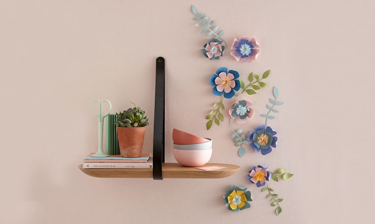 Paper art: decorare la parete con i fiore