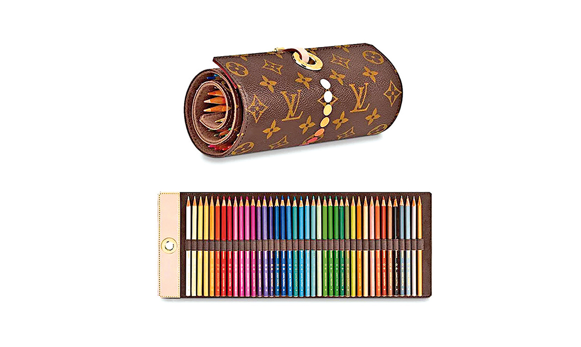 Astuccio Porta Matite Per Ragazze - Pouch Scuola In Tessuto Con Cerniera (ViolaLilla) - 21x10 Cm