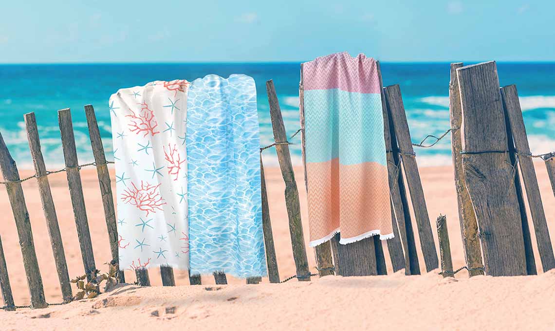 Asciugamano da bagno,Composizione nautica da spiaggia con cornice da spiaggia sabbiosa circondata da varie conchiglie,Asciugamani in fibra superfine al 100% ad asciugatura rapida altamente assorbenti 