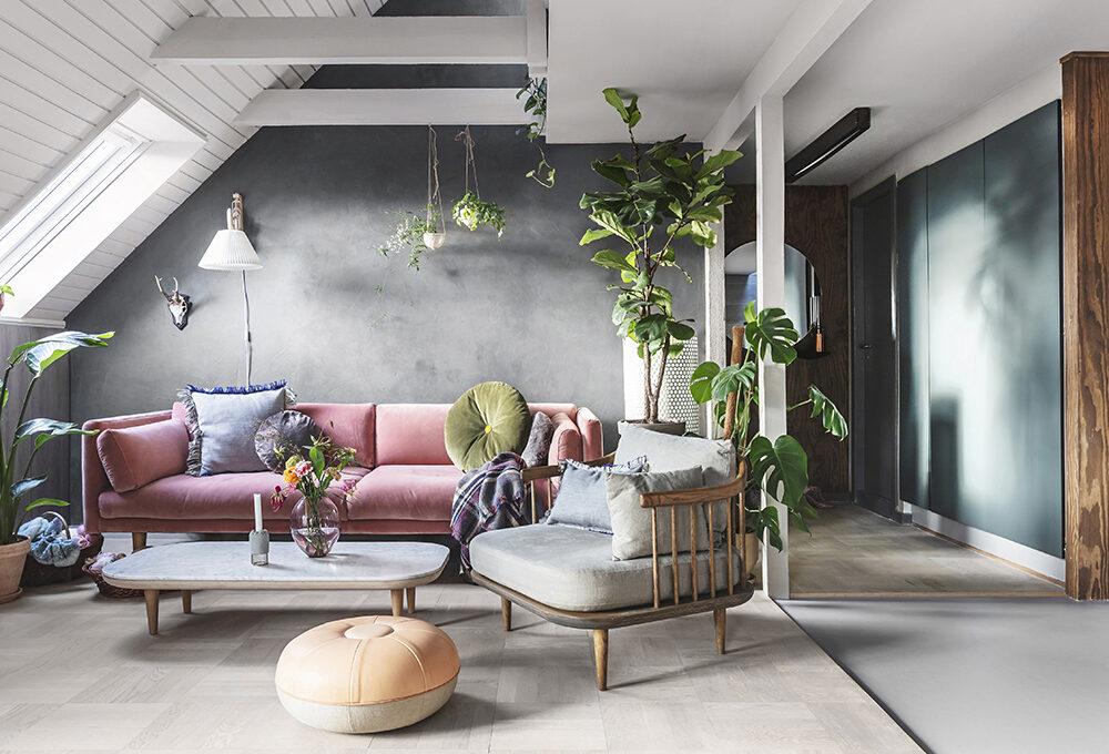 La mansarda sui tetti di Copenhagen si trasforma in un indoor garden