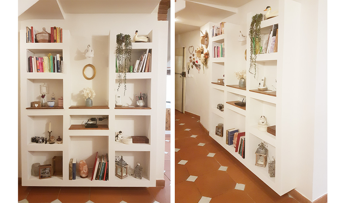 libreria in cartongesso