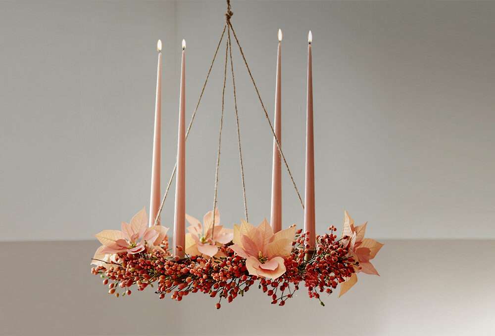 Natale: come realizzare lo chandelier fiorito