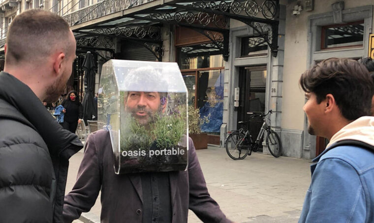 Le ‘oasi portatili’ di un provocatorio artista belga