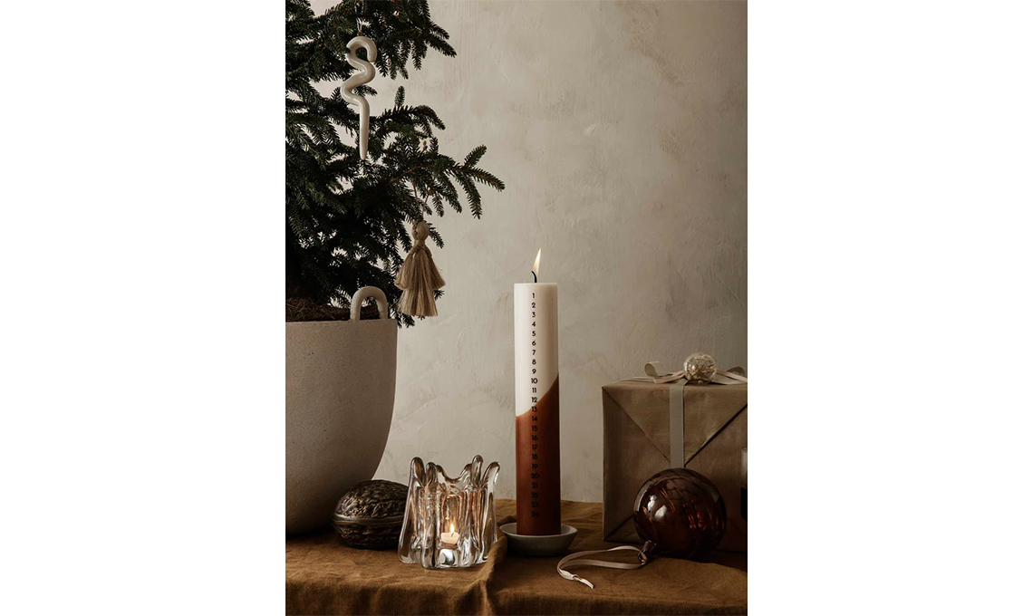 Candela Dell'Avvento Ad Albero Di Natale Alison Gardiner - 29.5cm, Brucia 12 Ore, Design Festivo 2022