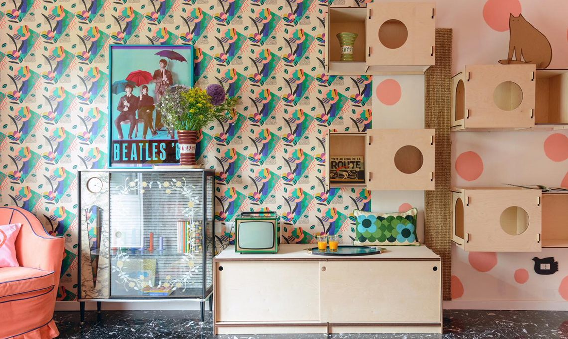 carta da parati stile vintage