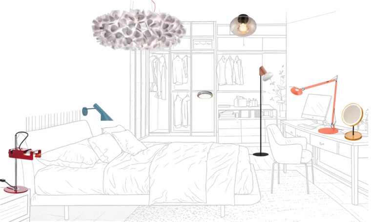 Quali luci scegliere per illuminare la camera da letto e la cabina armadio