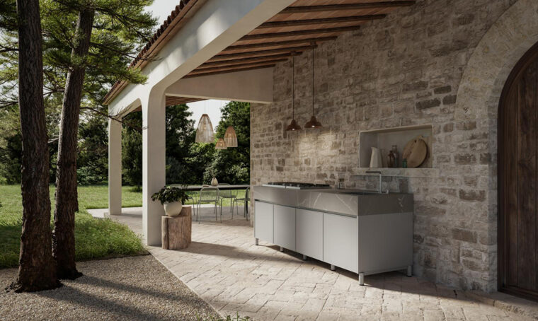 Cucina da esterno: resistenza outdoor e qualità indoor