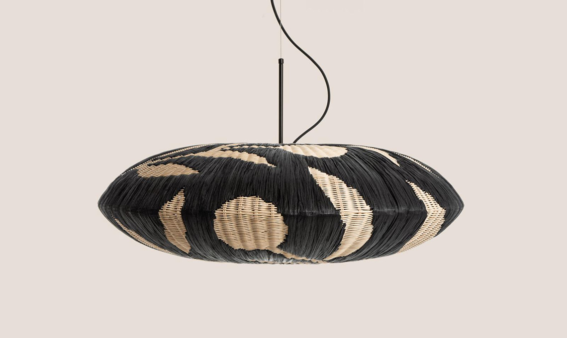 lampada in midollino
