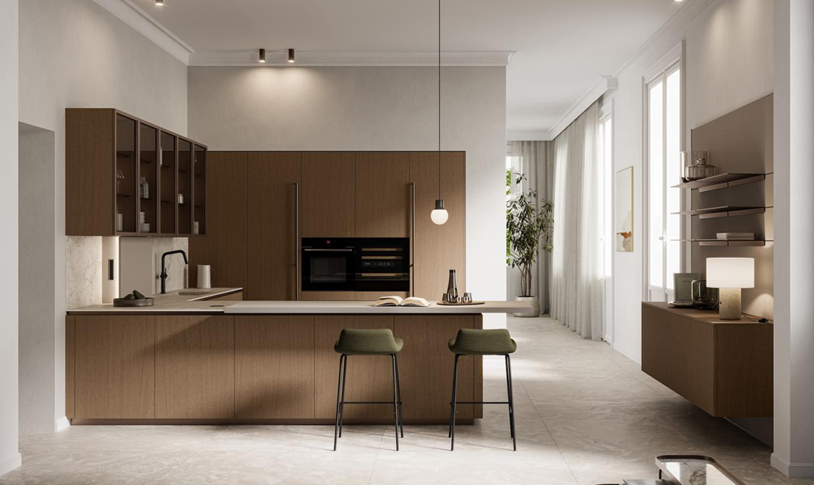 Cucina in legno moderna